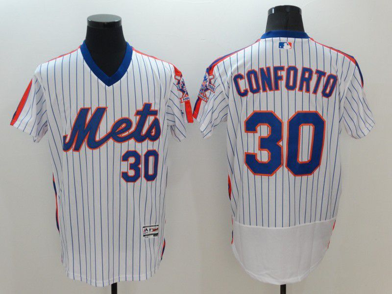 Men New York Mets #30 Conforto White Elite MLB Jerseys